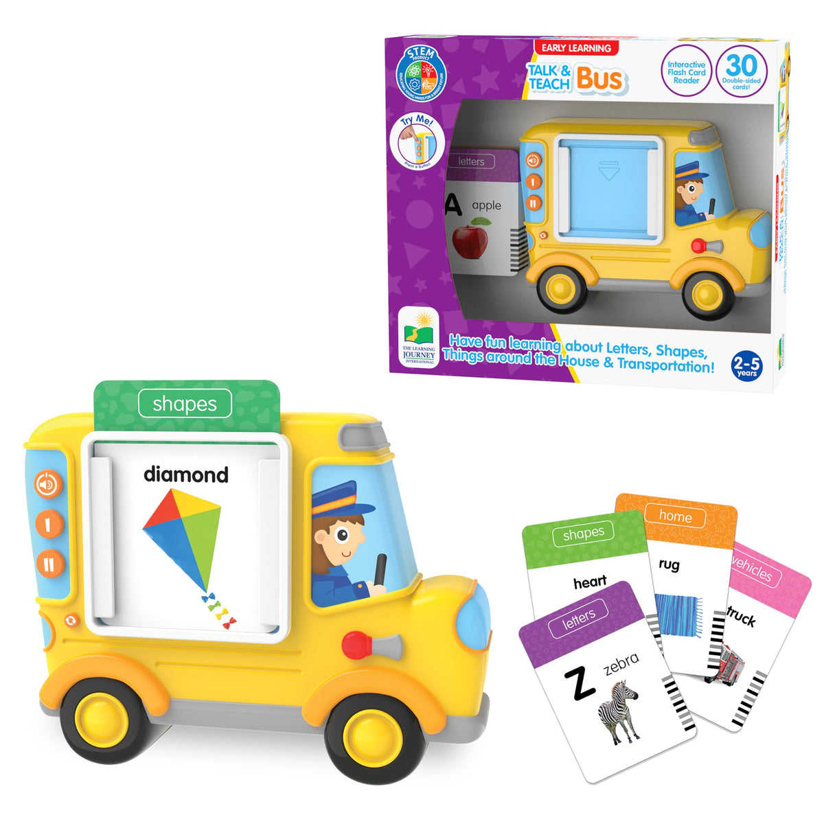 The Learning Journey: Talk & Teach Bus  Have Fun Learning About Letters, Shapes, Things Around the House & Transportation  Awa