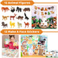 Mepmela Woodland Animal Party Favors, 134 Pcs Woodland Birthday Party Supplies - Wild Animals Themed Party Favors For Kids Birth