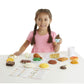 Melissa & Doug Food Fun Combine & Dine Dinners - Red - Realistic Play Food For Kids Kitchen, Pretend Play Food Set For Kids Ages