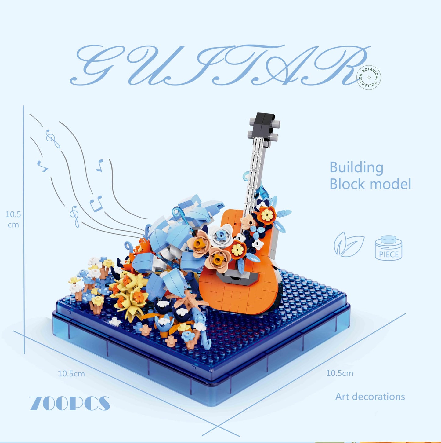 Musical Instruments Micro Blocks Building Sets,Classical Famous Building Block Set,1500 PCS for Adults and Kids,Guitar and Drum