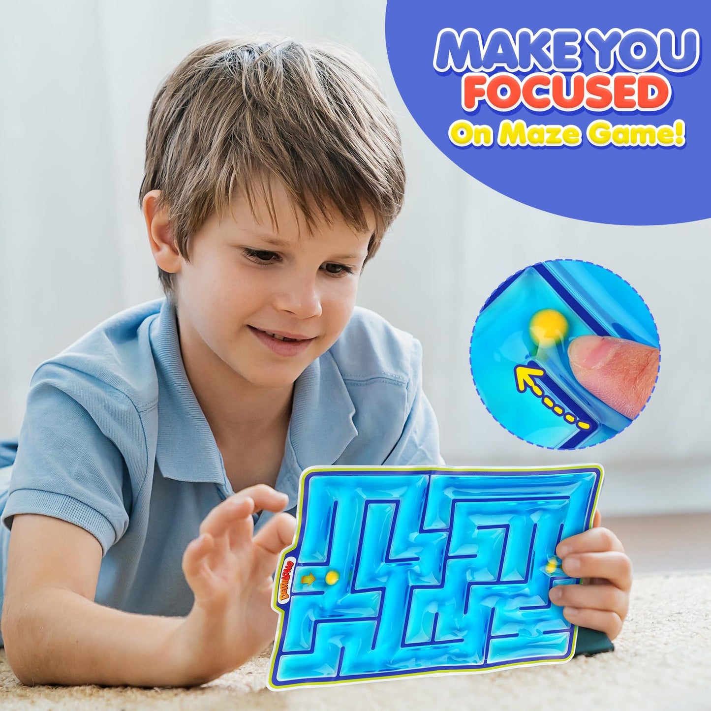 Sensory Toys Fidget Marble Maze - Gel Filled Sensory Items For Kids Children Teens Autism | Tactile Autistic Calming Toys For Pr