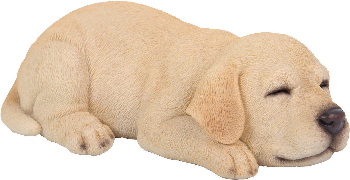 Sleeping Yellow Labrador Retriever Puppy Figurine