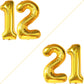 Katchon, Big Gold 12 Balloon Number - 40 Inch | 12 Number Balloons, 12Th Birthday Decorations Boy | Gold 12 Balloons For Golden Birthday Decorations For Girls 12 | Number 12 Balloons For Birthdays