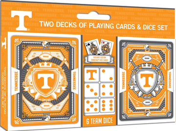 Masterpieces Game Day - NCAA Tennessee Volunteers 2-Pack Playing Cards & Dice Pack - Officially Licensed Set for mature-themeds and Family