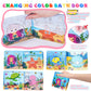 Light Up Bath Toys For Toddlers Kids Girls Baby, No Hole Glow Bath Toys With Bath Book & Organizer, Led Light Bath Time Water Toys For Bath Tubs Bathrooms Pool, Gift For Toddlers Girls Infants