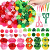 318 Pcs ValentineS Day St. PatrickS Day Sensory Bin Items Heart Shamrock Counting Sorting Sensory Bin Filler Fine Motor Valent