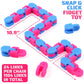 46 Pack 24 Links Wacky Tracks Snap and Click Fidget Toys,Snake Puzzle Toy for Party Favors,Plastic Chains Finger Sensory Toys,St