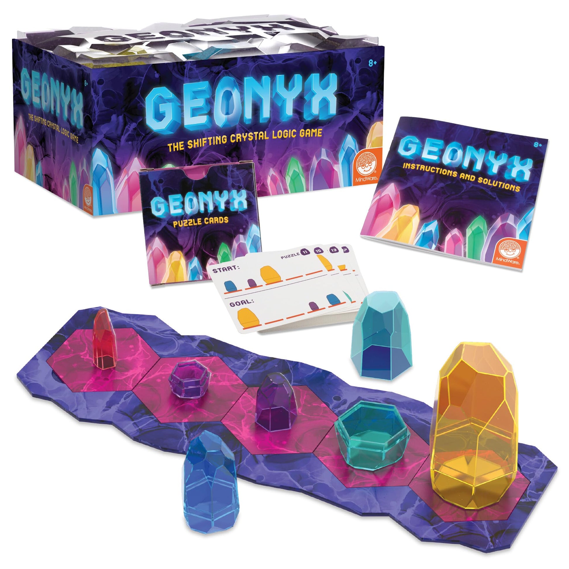 MindWare Geonyx Single-Player Logic Game - Brain Teaser Puzzle Game for Kids and Adults Ages 8 and Up