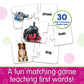 The Learning Journey: Match It! - First Words - 30 Piece Self-Correcting Words With Matching Images For Emerging Readers - Sight Words Puzzle For Kids Ages 3 And Up - Award Winning Toys