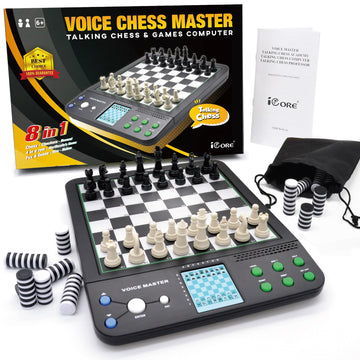 Icore Electronic Chess Set - Teach And Play With The Smart Chess Computer Game Board - Ideal For Beginners And Improving Players
