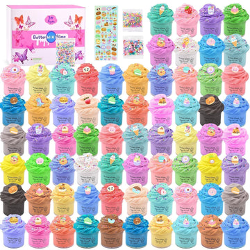68 Pack Valentine'S Day Mini Butter Slime Kit, Scented Bulk Slime Party Favor Gifts, Birthday Easter Stress Relief Toy For Girls