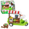 Timber Tots: Food Truck - 6pc Mobile Vehicle Shop & Character Playset, Racoon Animal Figurine, Adjustable Pop-Up Roof, Nature To