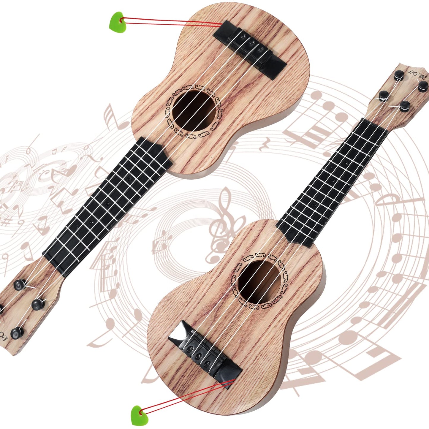 Raimy 17In Kids Ukulele Guitar - 4 Strings Mini Guitar Children Musical Instruments Educational Toys With Picks For Toddler Kids