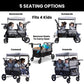 Jeep Wrangler Deluxe 4 Seater Stroller Wagon By Delta Children - Premium Quad Stroller Wagon For 4 Kids With Convertible Seats,
