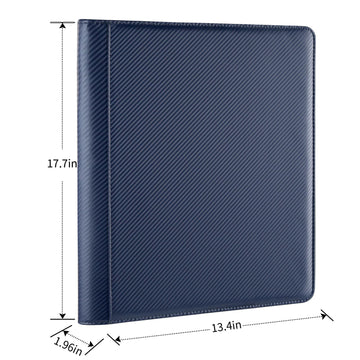 Arkeiliy enhanced Ringless Trading Card Binder - 1024 Capacity  16 Side-Loading Pockets per Page  Archival Quality Protection & Anti-Slip Spine for TCG  MTG  Sports Cards (Navy blue II)
