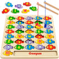 Coogam Magnetic Alphabet Numbers Fishing Game, Wooden Abc Letter Numbers Color Matching Puzzle Fine Motor Montessori Educational Toy For Preschool 3 4 5 Year Old Toddlers