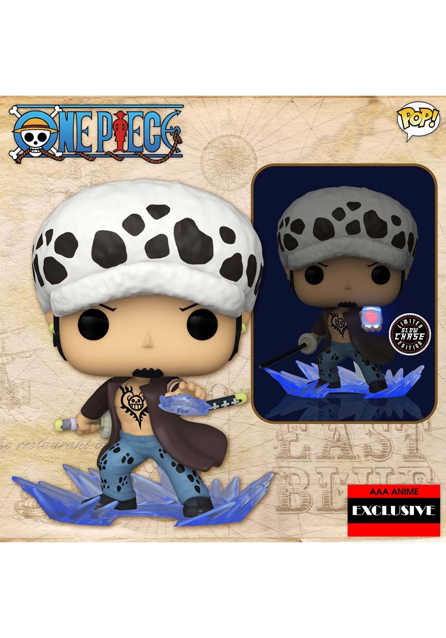 Funko Pop! Animation One Piece Trafalgar D. Law Vinyl Figure #1016 - Exclusive Special Edition, Standard Size, Purple