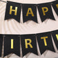 Happy Birthday Banner With Shiny Letters Glitter Happy Birthday Banner Shiny Birthday Hanging Signs Birthday Party Supplies (Bla