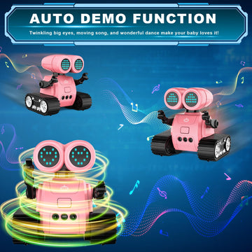 Hamourd Robot Toys for Girls, Robots with Walkie-Talkie Function, Gesture Sensing, Flexible Head & Arms, Programming Motion, Fle