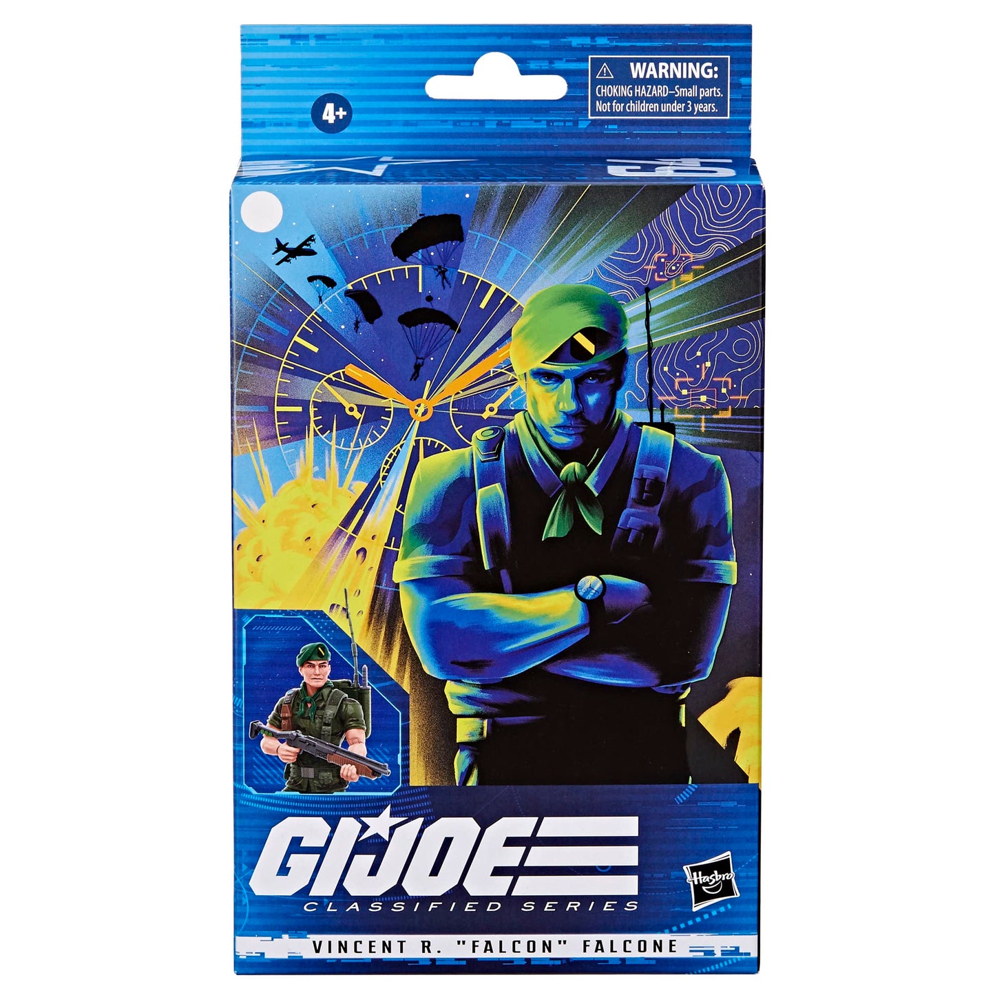 G.I. Joe Classified Series Vincent R. Falcon Falcone Action Figure 64 Collectible enhanced Toy  Multiple Accessories  6-Inch-Scale  Custom Package Art