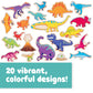 Spark & Wow Wooden Magnets - Dinosaurs - Set Of 20 - Magnets For Kids Ages 2+ - Cute Dinosaur Magnets For Fridges, Whiteboards And More