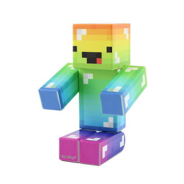 EnderToys Derpy Rainbow Guy Action Figure - 4" Gray Plastic Collectible