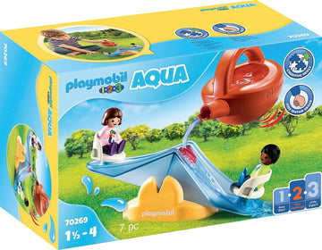 Playmobil 1.2.3 Aqua Water Seesaw With Watering Can