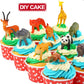 KarberDark Animal Toy Set - 64-Piece Multicolor Plastic Jungle Figures for Kids - Party Favors, Goodie Bag Stuffers, Classroom Rewards