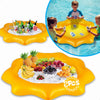 Pool Wave 2-Pack Inflatable Serving Bars Cooler, Food Drink Ice Buffet Salad Serving Tray, Floating Pool Card Table Game Water T