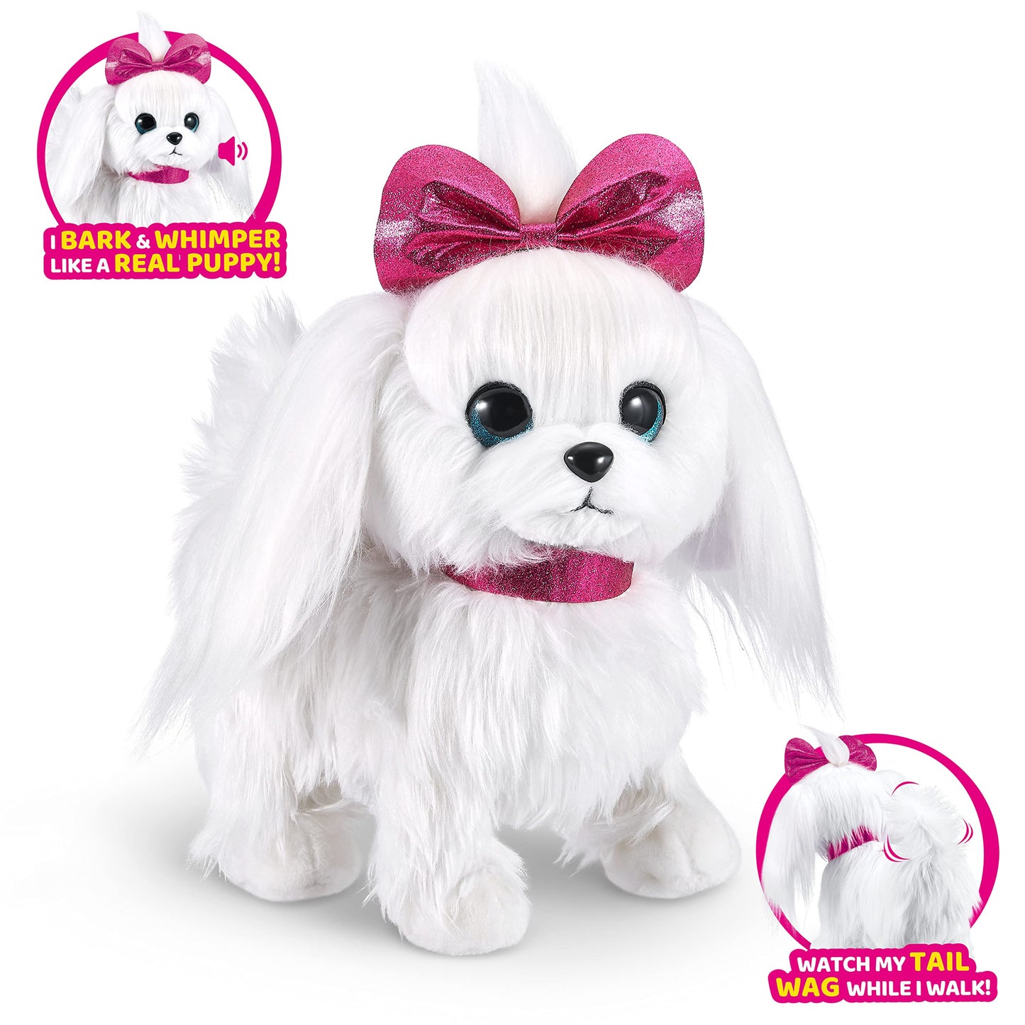 Pets Alive Lil' Paw The Walking Puppy By Zuru Interactive Dog That Walk, Waggle, And Barks, Interactive Plush Pet, Electronic Leash, Soft Toy For Kids And Girls