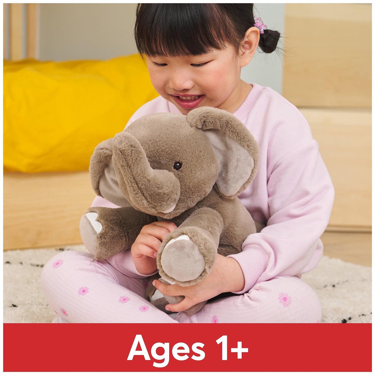 GUND Chai Elephant Plush  enhanced Stuffed Animal for Ages 1 and Up  Gray  10