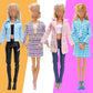 Barwa 11 Pcs Doll Clothes 4 Sets Elegant Business Skirt Vest Set Fashion Top And Pants Long Sleeved Coat Office Style Casual For