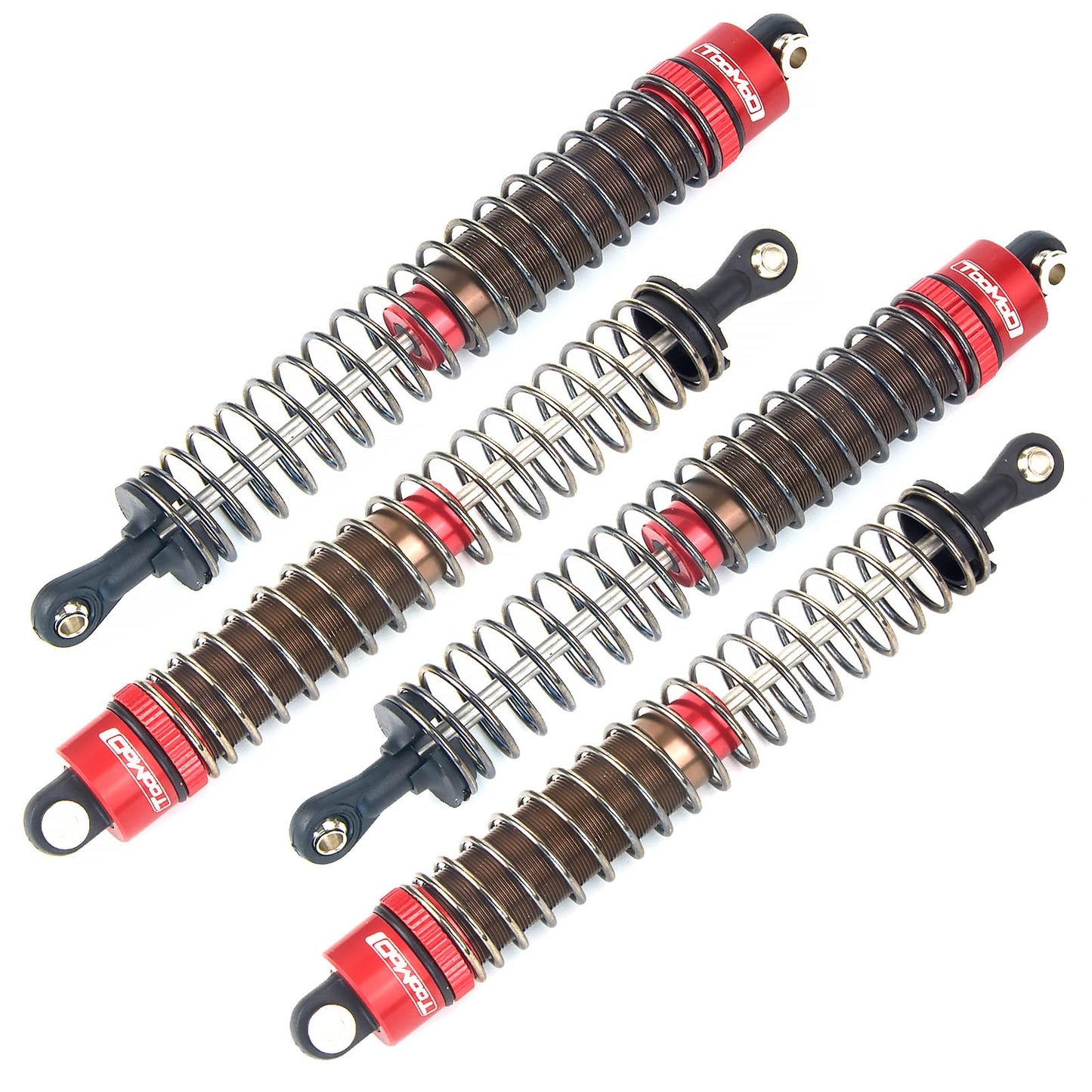 TOOMOD 1/10 110mm RC Oil filled Shock Absorbers kit for Tamiya Bullhead Super Clod Buster TRX4 Axial SCX10 D90 Crawler Car Buggy