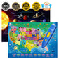 Bilingual Interactive For Kids Talking Usa Map Solar System Poster For Kids Learning And Educational Toys,Talking Educational Toy For Ages 3 To 12 Years Old Girls/Boys,Learning Chart For Preschool