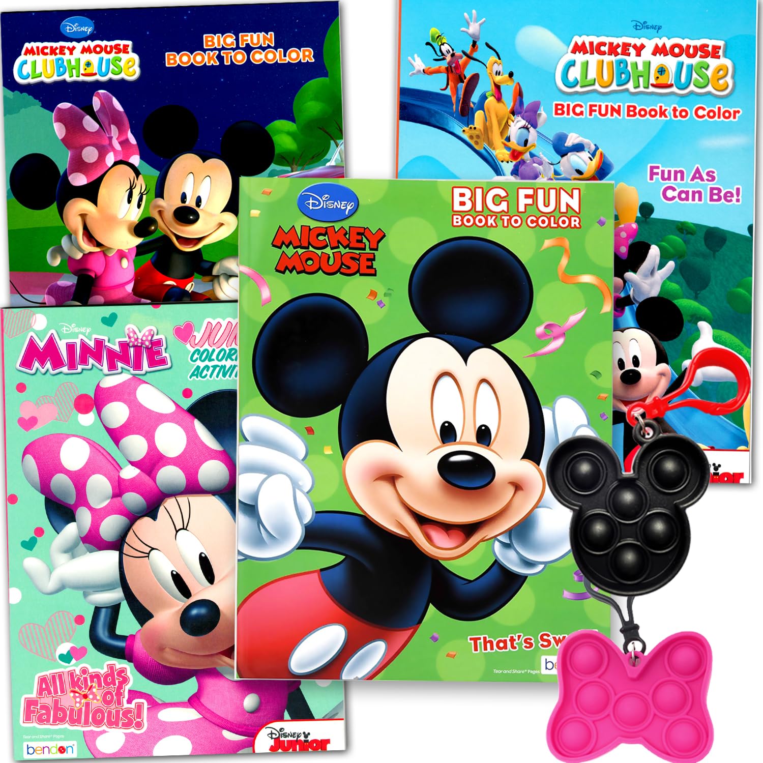 Disney Mickey Mouse and Minnie Coloring Book Set for Kids - Bundle with Disney Activity Books for Boys and Girls - Includes Mick