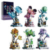 Jmbricklayer Flowers Succulents Building Sets For Adults 20145, 6 Pack Special Flowers Botanical Collection Building Toys, Uniqu