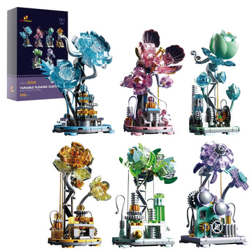 Jmbricklayer Flowers Succulents Building Sets For Adults 20145, 6 Pack Special Flowers Botanical Collection Building Toys, Uniqu