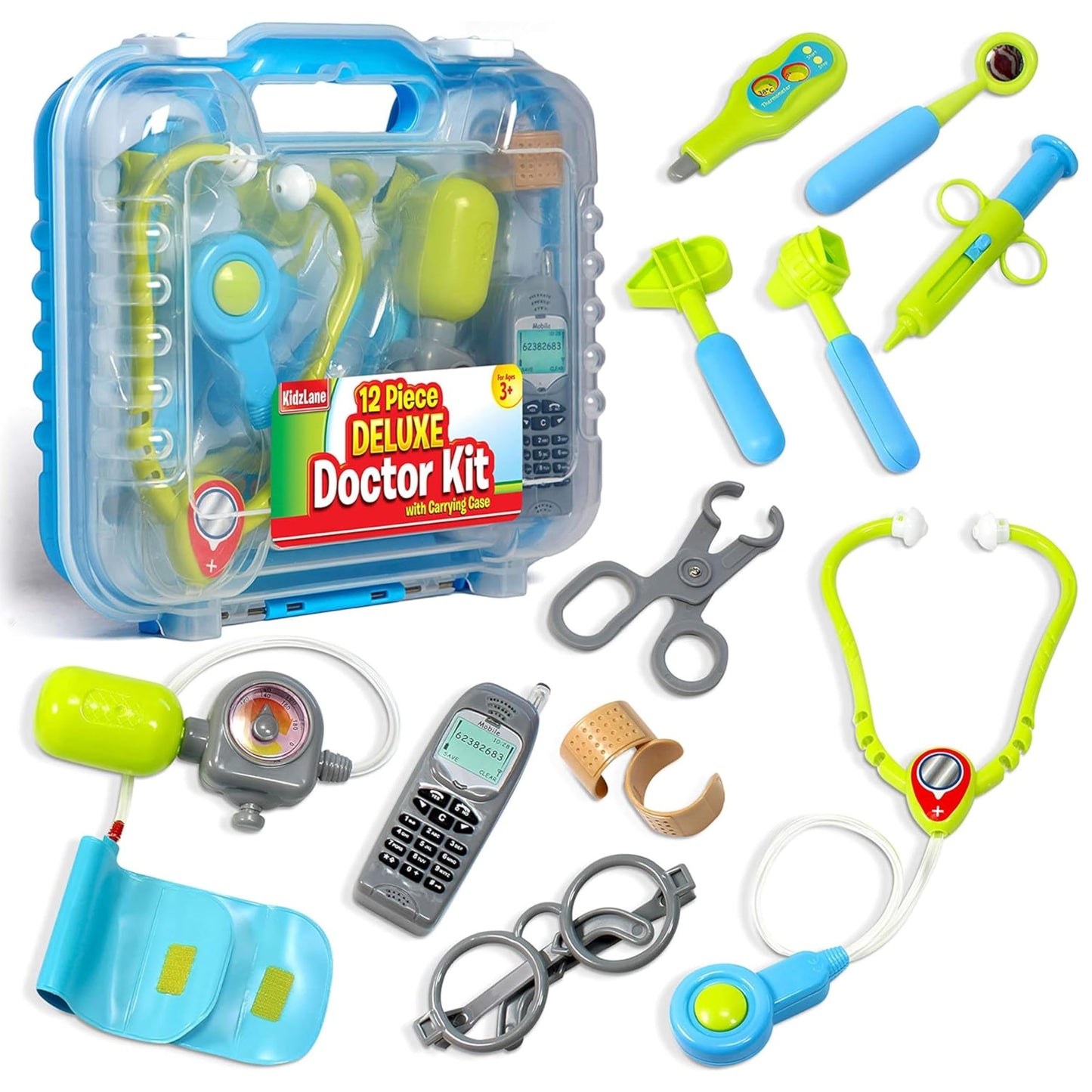 Kidzlane Doctor Kit for Kids | Kids Doctor Playset with Electronic Stethoscope | Toy Medical Kit for Kids | Pretend Play Doctor 
