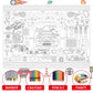 Naozinebi Race Car Coloring Poster For Kids Giant Racing Coloring Poster Large Race Car Party Coloring Tablecloth Jumbo Coloring
