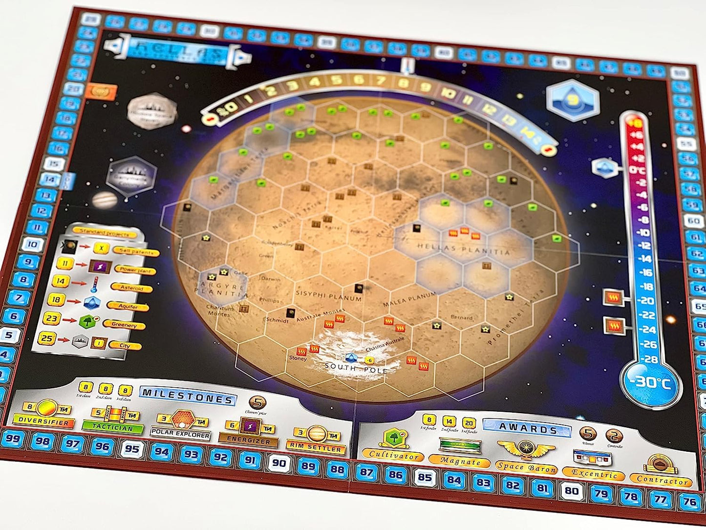 Stronghold Games Terraforming Mars: Hellas Elysium Expansion - Strategy Board Game, Cardboard, Tan, Model STG07200