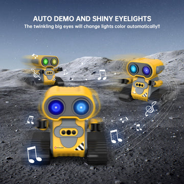 Hamourd Robot Toys for Kids, Remote Control Robot with Auto-Demo, Gesture Sensing, and Multiple Eye Light Auto Modes, Flexible A