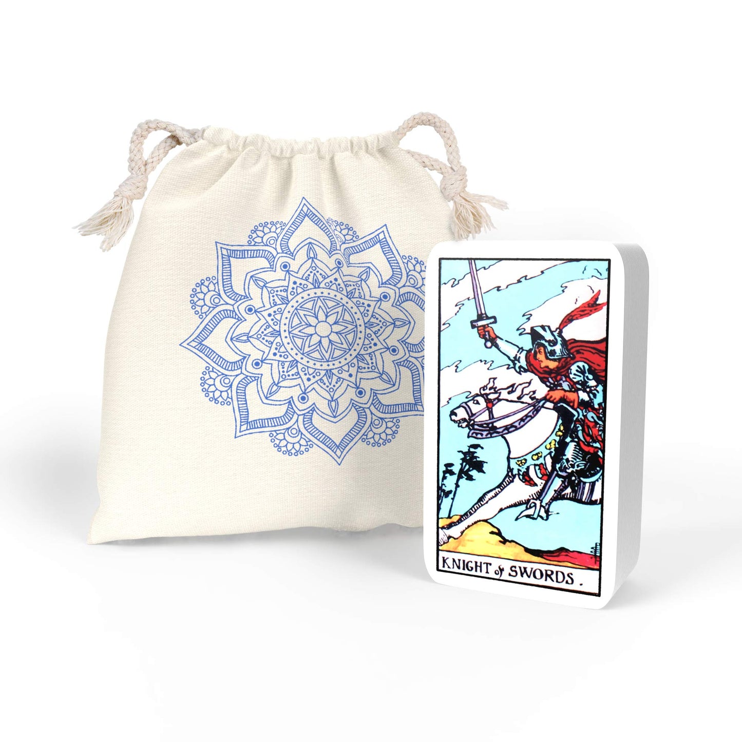 Sagesight Classic Tarot Cards Deck with Guidebook & enhanced Linen Carry Bag - Original Pamela Colman Smith Artwork - Tarot Cards for Beginners and Experts (Light)