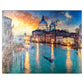 MyPuzzle Grand Canal with Gondola at Sunset Venice Italy - enhanced 100 Piece Jigsaw Puzzle for mature-themeds