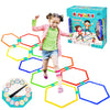 Funblast Hopscotch Games For Girls, Active Indoor Rings Game For Kids - Kids Jumping Ring Game, Educational Colorful Rings For K