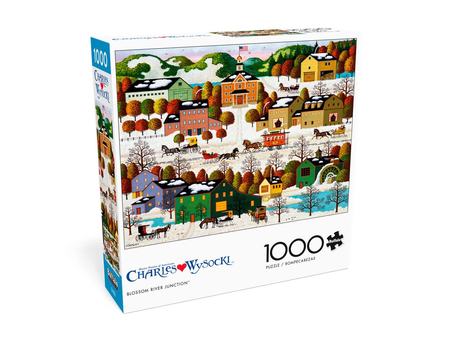 Buffalo Games - Charles Wysocki - Blossom River Junction - 1000 Piece Jigsaw Puzzle For Adults -Challenging Puzzle Perfect For Game Nights - Finished Size Is 26.75 X 19.75