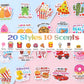 Motiskyy 240 Pcs Valentines Day Scratch and Sniff Stickers Large Smelly Scented Motivational Stickers Food Dessert Reward Decal