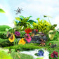 Insect Plant Figures Toys 20Pcs, Realistic Plastic Bugs Flower Figurines With Ladybug Bee Butterfly Ant Cricket Mantis Scorpion