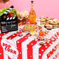 3 Pieces Popcorn Tablecloth Decorations Plastic Popcorn Table Cover Carnival Theme Party Tablecloth for Carnival Party, Circus T