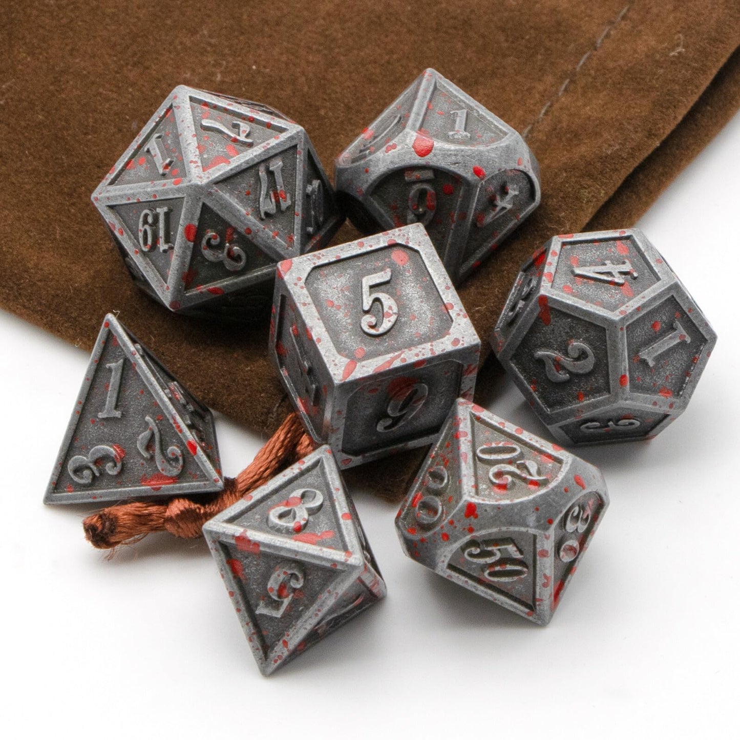 HNCCESG D&D Dice,DND Dice Set for Dungeons and Dragons,D20 Metal Dice for Gaming Dice Set D and D Dice or RPG Role Playing MTG T