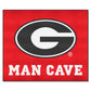 FANMATS 14638 Georgia Bulldogs Man Cave Tailgater Rug - 5ft. x 6ft. Sports Fan Area Rug, Home Decor Rug and Tailgating Mat - G P